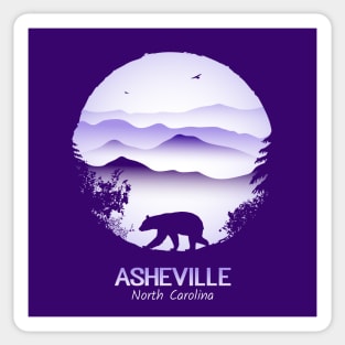 Asheville Blue Ridge Mountains - PURPLE 01 Sticker